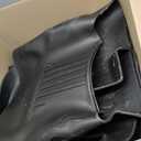 Floor Mats Compatible with Chevrolet Silverado & GMC Sierra 1500 Double Cab 2014-2018, All Weather TPE Floor Liners, Custom Fit Car mats, 1st & 2nd Row, Black