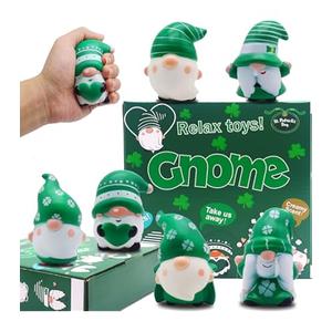 Foilswirl Emotional Smore Stress Ball Gifts Bulk Social Worker Employee Appreciation Gifts Cute Squeeze Stress Relief Ball Thank You Inspirational Cards for Staff Coworker(20 Set,Gnome)