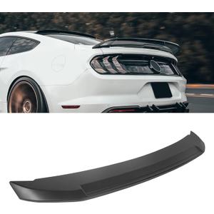 ECOTRIC Rear Trunk Spoiler Wing Compatible with 2010-2014 Ford Mustang Coupe Shelby GT500 Style Unpainted Black