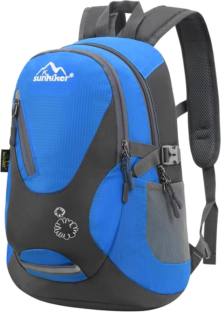 sunhiker Cycling Hiking Backpack Water Resistant Travel Backpack Lightweight SMALL Daypack M0714 (Blue)