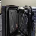 Coolife Expandable Suitcase Luggage set PC ABS TSA Lock Spinner Carry on 3 Piece Sets (blue)