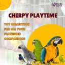Birds LOVE Wood Stars & Leather Toy for Bird Cage Stand or Playgym, Bird Toys for Small to Medium Parrots, Sun Conures, Green Cheeked Conures, Quakers, Parakeets, Caiques, Cockatiels, African Senegals