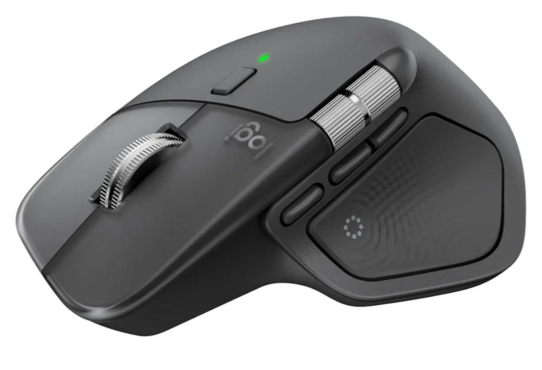 Logitech MX Master 4, Ergonomic Wireless Mouse with Advanced Performance Haptic Feedback, Ultra-Fast Scrolling, USB-C Charging, Bluetooth, Windows, MacOS - Graphite