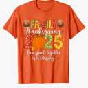 Family Thanksgiving 2025 Thanksgiving Crew Turkey Matching T-Shirt, Size XS