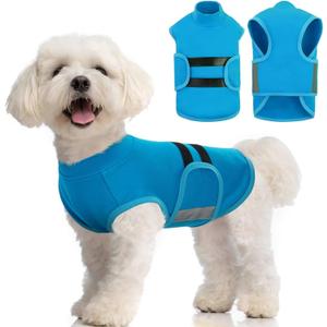 MIGOHI Dog Anxiety Relief Coat,Comfort Anxiety Vest for Dogs,Adjustable Dog Anxiety Calming Wrap for Fireworks,Thunderstorm,Travel,Separation,Anxiety Jacket for Medium Dogs,M,Blue (Medium(Chest:20"-24.4"))