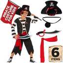 Morph Pirate Costume For Kids - Boys Pirate Outfit - Fun Dress Up Costume For Halloween, Parties, Role Play