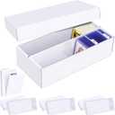 Trading Card Storage Box 4 Pack1600 Count Cardboard Organizer with Dividers for MTG, TCG, Sports, Toploader