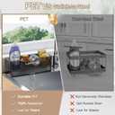 Sponge Holder for Kitchen Sink, Large Sink Caddy Durable Anti-Rust PET, Removable Rack & Rounds Corners, Kitchen Sink Organizer for Counter Bathroom Vanity (Black)