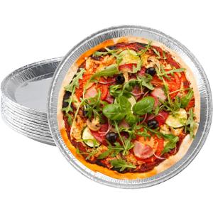Pack of 12 -Disposable Round Foil Pizza Pans 12 Inch Focaccia Pan Large Serving Trays for Cookies, Cake, Focaccia and More