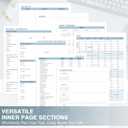 GuassLee Large 2026 Planner, Weekly and Monthly Planner from January 2026-December 2026, 8.5"x 11" Calendar Agenda Book with Back Pocket, Stickers for Home Office School Supplies, A4 Size, Blue