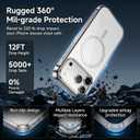 Metal Magnetic Case for iPhone 17 Pro Max [Compatible with MagSafe] Slim Aluminum Bumper Anti-Scratch Lining, Original Metal Texture Military Shockproof Cover (Silver, for iPhone17 ProMax)