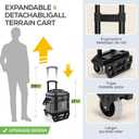 TOURIT Portable 50-Can Collapsible Rolling Soft Cooler with 29L Space & Reinforced All-Terrain Cart with Wheels Easy Transportation, Large Leakproof Travel Beach Ice Chest for Grocery Shopping