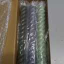 Baquler 6 Pcs Sage Green Flameless Taper Candle Twisted LED 9.65 Inch Taper Candles Battery Operated Twisted Candlesticks for Summer Wedding Birthday Home Party Holiday Dinner Fireplace Decor