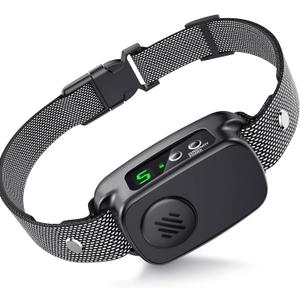 Bark Collar, Dog Bark Collar for Large Medium Dogs 30-120lbs, Automatic Waterproof Barking Collar with Beep Vibration and 5 Adjustable Sensitivity (Classic Black)