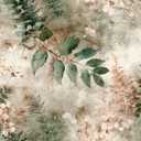 Watercolor Botanical Wallpaper Peel and Stick 17.7" x 118.1" Removable Vinyl Contact Paper for Bedroom Accent Wall Closet Entryway Forest Cottagecore Decor
