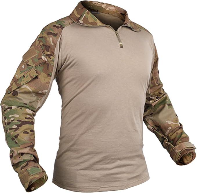 G3 Camouflage Shirt with Elbow Pads for Men Tactical Hunting Uniform Paintball Gear, 2XL