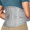 NEENCA Professional Back Brace for Herniated Disc, Lower Back Pain Relief, Lumbar Strain | Adjustable Lumbar Support Belt for Men and Women | Ideal for Work, Lifting, Posture Correction, Sciatica, Scoliosis (Gray, XXX-Large)