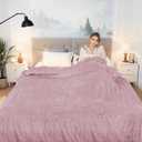 Electric Heated Blanket Twin Size 62"x84" with Cozy Flannel, 6 Heat Settings & 10 Hours Auto Off, Soft & Cozy Warming Throw for Home, Office, or Bed, Machine Washable, Pink