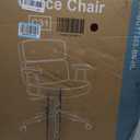 YFO Home Office Desk Chair Office Rubber Casters Ergonomic Computer Chair with Lumbar Support Adjustable Height Rolling Swivel Executive Task Armrests Chair Brown Leather, Mid Back