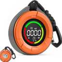 3-in-1 Portable Carbon Monoxide Detector for Travel, Portable Travel CO Detector Rechargeable CO Alarm with Temperature & Humidity Display, Travel Carbon Monoxide Detectors for RV, Camping (Orange)