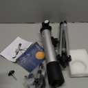 Telescope for Kids 50mm 100x Magnification Beginner Silver Telescopio with Tripod, 2 Eyepieces, Finder Scope Set, STEM Educational Astronomy Chritstmas Gift for Boys & Girls Ages 6-12