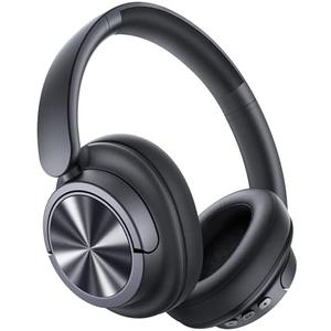 Hybrid Active Noise Cancelling Headphones 120H Playtime Wireless Headphones Bluetooth 6.0 Over Ear Headphones with 6 ENC HD Call Mic, Hi-Res 360° Spatial Audio ANC Headphone for Travel Workout Black