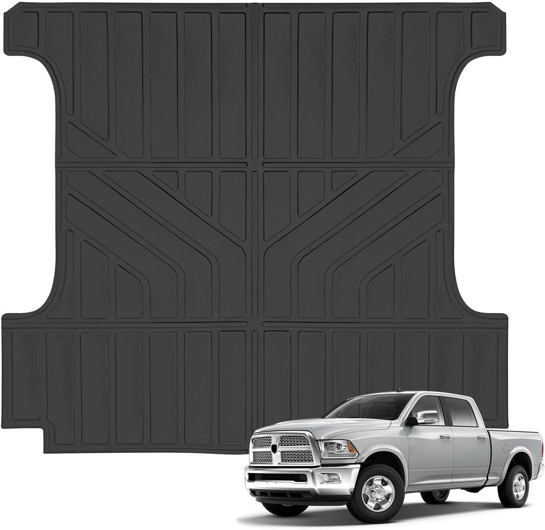 Trunk Bed Mat Fit for Ram 1500 2019-2024 2025 5.7FT Short, All Weather Custom Fit TPE Trunk Bed Liner Car Floor Liners