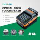 Fusion Splicer AI-6A Fiber Optical Fusion Splicer with 8S Splicing & 18S Heating, Core Alignment Fiber Splicer with 5200mAh Large Battery Capacity, Automatic FTTH Precision
