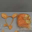 Zhanmai Mardi Gras Costume Kangaroo Costume Set Party Accessories Cosplay Outfit Kit Animal Tutu Skirt Ears Headband Bowtie Tail Nose (Dark Yellow), Kangaroo