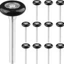 12 Pack 1.8 Inch Nylon Sealed Garage Door Rollers, Quiet/Durable and High Load, High Performance Bearing, Black, by GENHAKON.