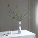 4 Pcs 38.5" Tall All-Green Artificial Branches with Leaves, Realistic Faux Ficus Greenery Stems, Bendable Fake Plant Twigs for Tall Floor Vases, Home Centerpiece, Office & Spring Decor