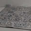 KILOCOCO Area Rug 3x5 Entry Rug Washable Rugs Printed Vintage Floral Rubber Backed Non Slip Soft Indoor Kitchen Rugs for Laundry Room Playroom Moroccan Carpet, Light Gray White