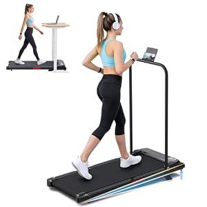 UYOGA Portable Walking Pad Treadmill with Incline Handle Bar for Home