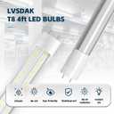 lvsdak T8 Led Bulbs 4 Foot, 5000K 45W 5850LM 24-Pack, 4ft Ballast Bypass Led Bulbs Super Bright LED Daylight, Fluorescent Light Replacement, T8 4' Led Tube Shop Light for Workshop Garage Warehouse