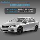 4-Pack 15 Inch Hubcaps Compatible with Honda Civic 2013 2014 2015, Wheel Covers Skins, 44733-TR3-A00, Please Watch the Installation Video (Bright Black Color)