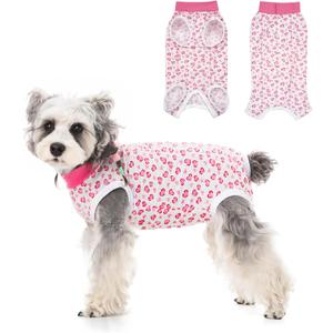 FEimaX Dog Surgery Recovery Suit Female and Male Spay with Pee Hole, Pet Body Suits for Puppy After Spayed, Neuter Surgical Onesie for Small and Medium Dogs Cats, Alternative Bandages E-Collar & Cone
