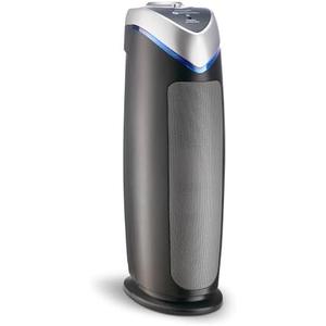 GermGuardian 4-In-1 HEPA Air Purifier for Home, Large Rooms Up To 743 Sq. Ft. with HEPA Air Filter, UV-C Light & Odor Reduction, AC4825E, 22" Tower, Black