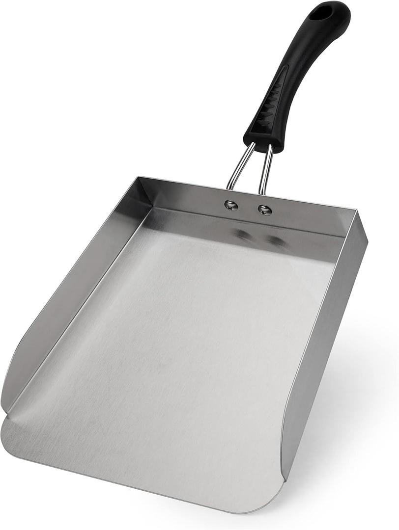 Stanbroil Stainless Steel Griddle Mover Smash Burger Food Shovel Grill Spatula Great for Stir Fry and Move Food, 13"