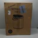 Ninestars DZT-70-11R Automatic Touchless Motion Sensor Semi-Round Trash Can/Recycler, 18.5 Gal. 70 L., Stainless Steel