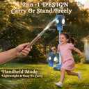Automatic Bubble Machine for Kids & Toddlers 1-3, Remote Control LED Street lamp Bubble Toy for Indoor House Outdoor Play, Summer Water Toys for Toddler Baby Boy Girl Birthday Party Gifts