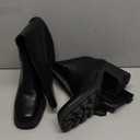 Knee High Boots Women Platform Lug Sole Knee Boots Square Toe Stacked Chunky Heels Long Fall Boots with Zippers, 10W