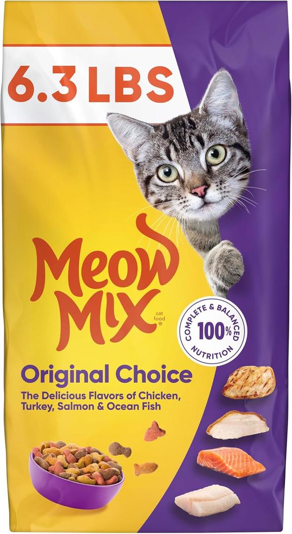 2 x Meow Mix Original Choice Dry Cat Food, 6.3 Pound Bag