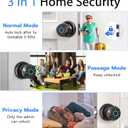 eLinkSmart Smart Keypad Door Knob Fingerprint Door Lock Keyless Entry Ball Door Lock for Bedroom Office Apartment with Real Buttons Support Tuya App