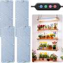 40W Ultra-Thin Panel Full Spectrum Grow Lights, 768 LEDs Growing Light for Indoor Plants with Daisy Chain Function, Grow Lights for Seed Starting with 4/8/12/16/20H Auto On/Off Timer (4pcs)