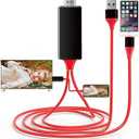 [Apple MFi Certified] Lightning to HDMI Cable Adapter Compatible with iPhone, 1080P Digital Sync Screen Audio&Video Adapter with Charge Port Connector to HD TV/Projector/Monitor Support OS