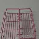 2 Pack Adhesive Shower Caddy Organizer with Hooks, Rustproof No Drilling Wall Mounted Storage Shelf Rack for Inside Shower/Bathroom/Kitchen (Pink)