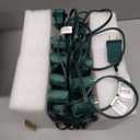 Vintage C9 Christmas Lights Outdoor, 50 FT C9 String Lights with 50 Clear Bulbs, Waterproof Christmas Tree Light for Outdoor Indoor Xmas Roofline Backyard Garden Patio Home Holiday Decor, Green Wire