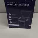 SHARDOR Electric Burr Coffee Grinder for Home Use, Coffee Bean Grinder for 32 Grind Settings, 40-Second Adjustable Timer, One-Touch Start & Cleaning Button, Black