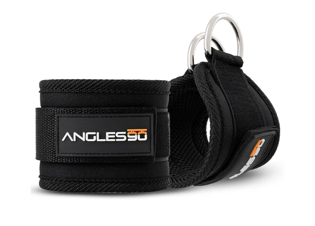 A90 Ankle Straps - Skin Friendly and Cushioned Gym Cuffs for Leg and core Exercises, Attachment for Cable Machines, Double Steel Hooks…