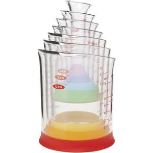 OXO Good Grips 7-Piece Nesting Measuring Beaker Set, Multicolored